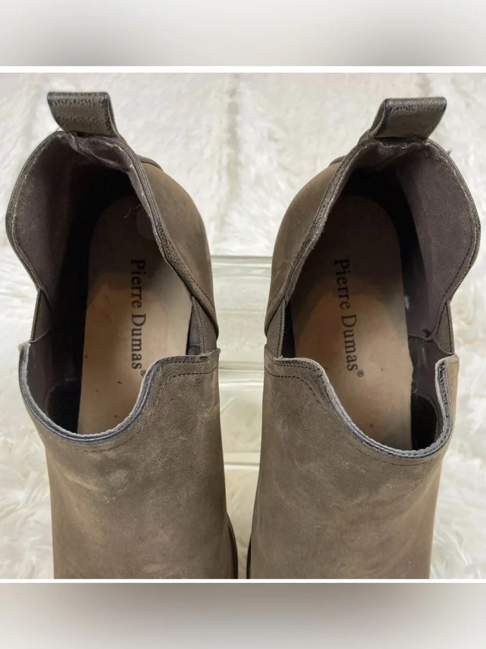 Pierre Dumas Womens Kenzie-2 size 8.5 Brown Faux Suede Slip On Bootie Retail $55